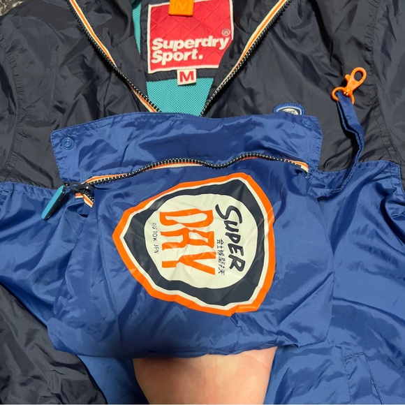 SUPERDRY SPORT COLORBLOCK WINDBREAKER (size M) - Picture 5 of 7